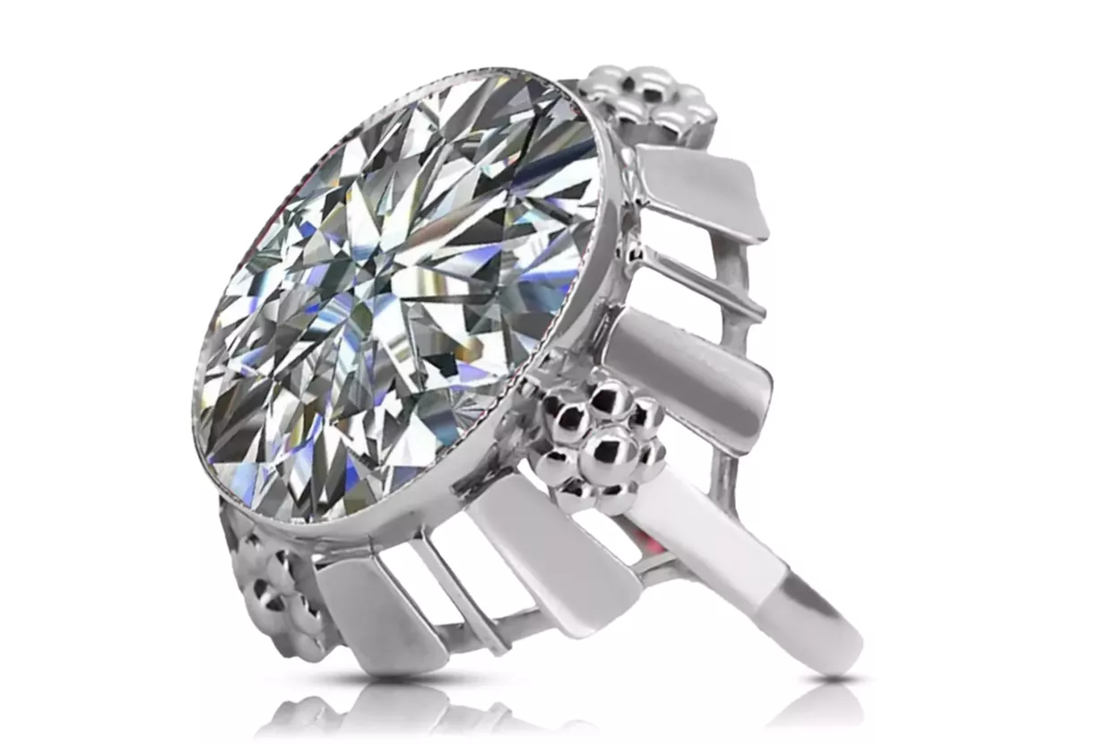 Zircon Sterling silver 925 Ring Vintage Jewlery vrc043s